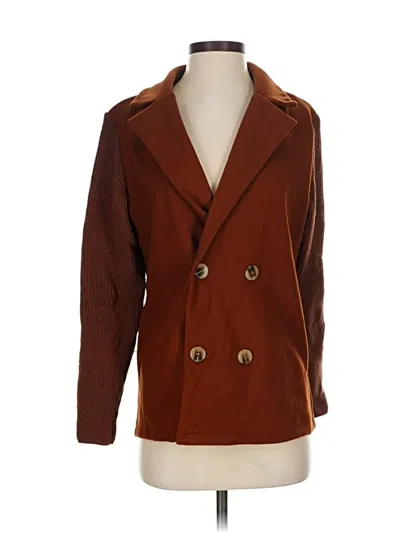Pre-owned Unbranded Blazer Jacket In Brown