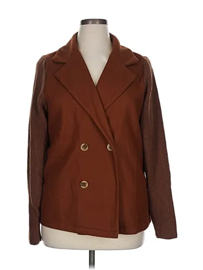 Pre-owned Unbranded Blazer Jacket In Brown