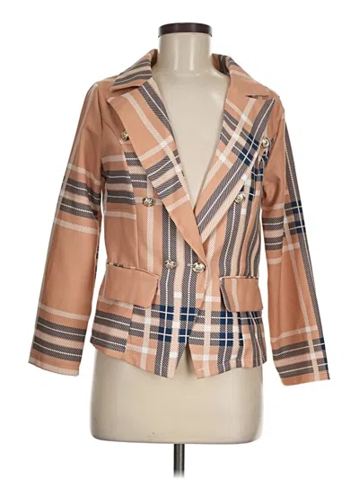 Pre-owned Unbranded Blazer Jacket In Brown