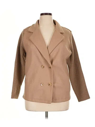 Pre-owned Unbranded Blazer Jacket In Brown