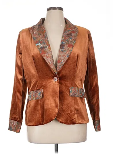 Pre-owned Unbranded Blazer Jacket In Brown