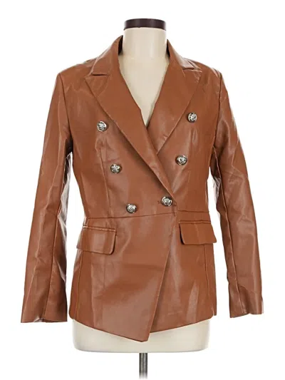 Pre-owned Unbranded Blazer Jacket In Brown