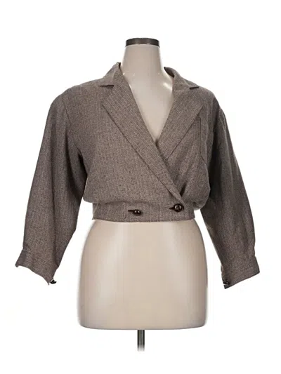 Pre-owned Unbranded Blazer Jacket In Brown