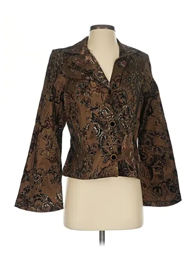 Pre-owned Unbranded Blazer Jacket In Brown