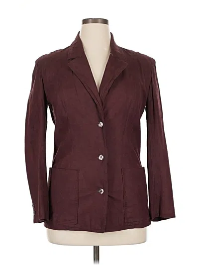 Pre-owned Unbranded Blazer Jacket In Burgundy