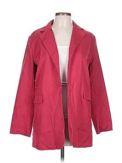 Pre-owned Unbranded Blazer Jacket In Burgundy