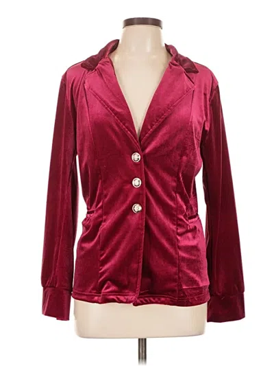 Pre-owned Unbranded Blazer Jacket In Burgundy