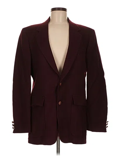 Pre-owned Unbranded Blazer Jacket In Burgundy
