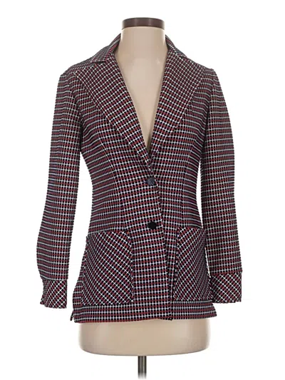 Pre-owned Unbranded Blazer Jacket In Burgundy