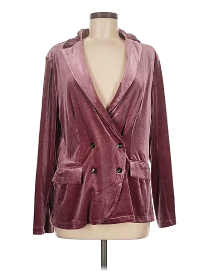 Pre-owned Unbranded Blazer Jacket In Burgundy