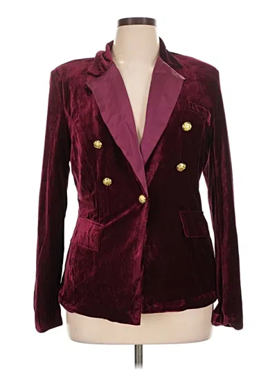 Pre-owned Unbranded Blazer Jacket In Burgundy