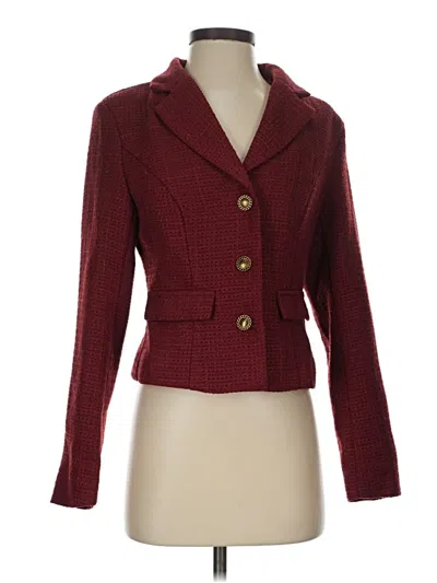 Pre-owned Unbranded Blazer Jacket In Burgundy