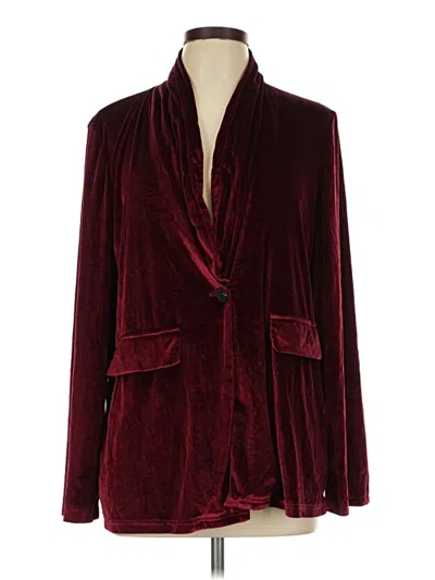 Pre-owned Unbranded Blazer Jacket In Burgundy