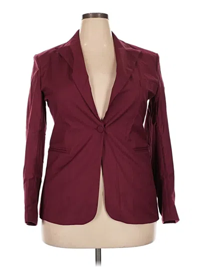Pre-owned Unbranded Blazer Jacket In Burgundy