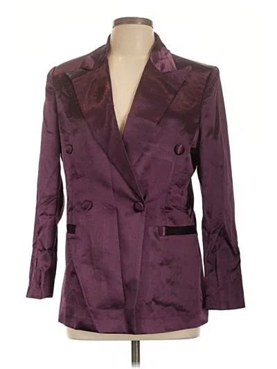 Pre-owned Unbranded Blazer Jacket In Burgundy