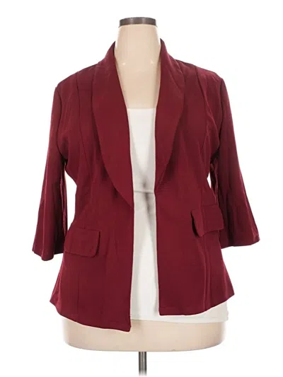 Pre-owned Unbranded Blazer Jacket In Burgundy