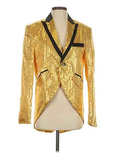 Pre-owned Unbranded Blazer Jacket In Gold