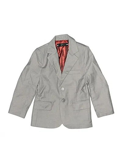 Pre-owned Unbranded Kids' Blazer Jacket In Gray