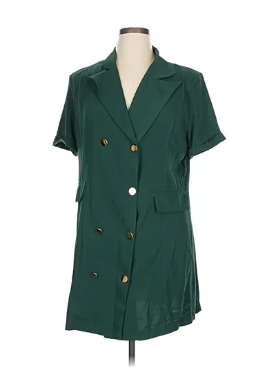 Pre-owned Unbranded Blazer Jacket In Green