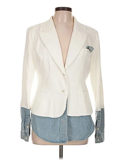 Pre-owned Unbranded Blazer Jacket In Ivory