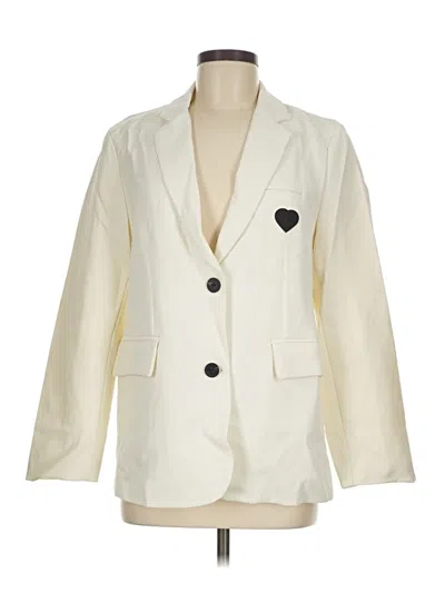 Pre-owned Unbranded Blazer Jacket In Ivory