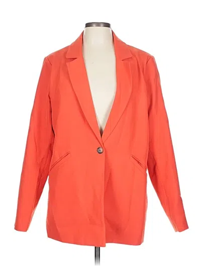 Pre-owned Unbranded Blazer Jacket In Orange