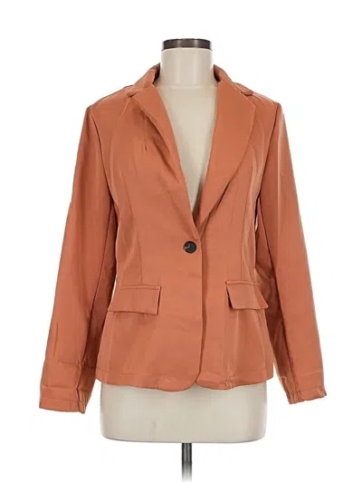 Pre-owned Unbranded Blazer Jacket In Orange