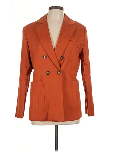 Pre-owned Unbranded Blazer Jacket In Orange