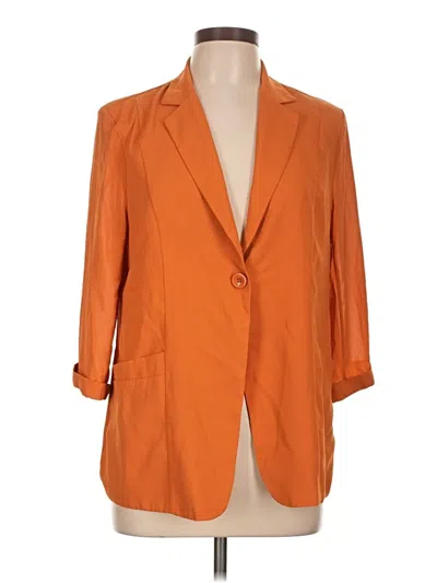 Pre-owned Unbranded Blazer Jacket In Orange