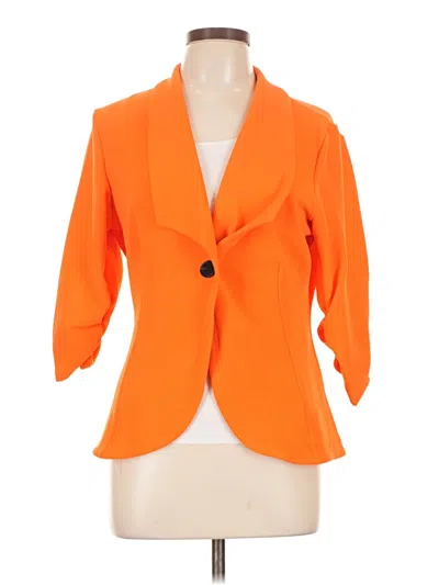 Pre-owned Unbranded Blazer Jacket In Orange