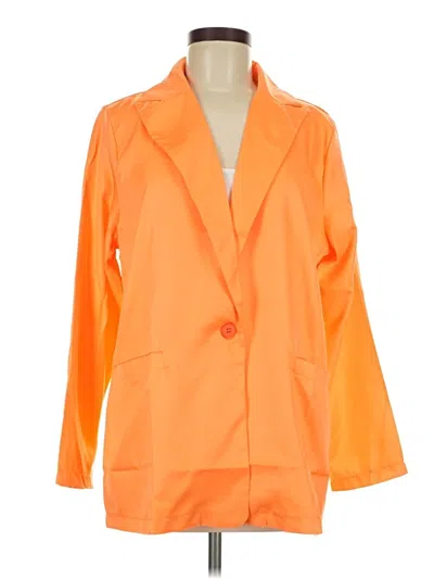 Pre-owned Unbranded Blazer Jacket In Orange