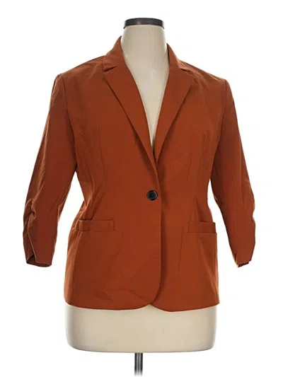 Pre-owned Unbranded Blazer Jacket In Orange