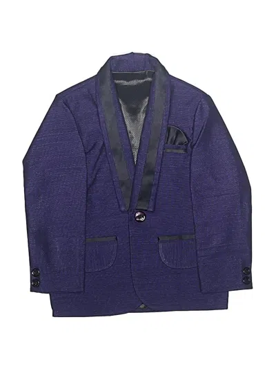Pre-owned Unbranded Kids' Blazer Jacket In Purple