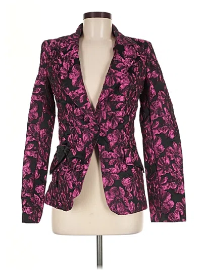 Pre-owned Unbranded Blazer Jacket In Purple