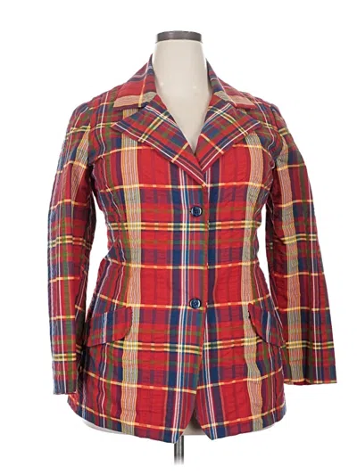 Pre-owned Unbranded Blazer Jacket In Red