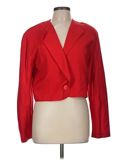 Pre-owned Unbranded Blazer Jacket In Red