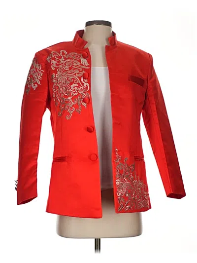 Pre-owned Unbranded Blazer Jacket In Red
