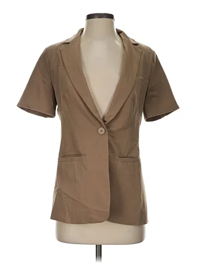 Pre-owned Unbranded Blazer Jacket In Tan