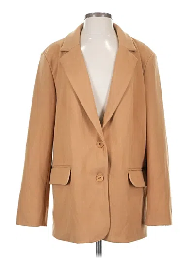 Pre-owned Unbranded Blazer Jacket In Tan