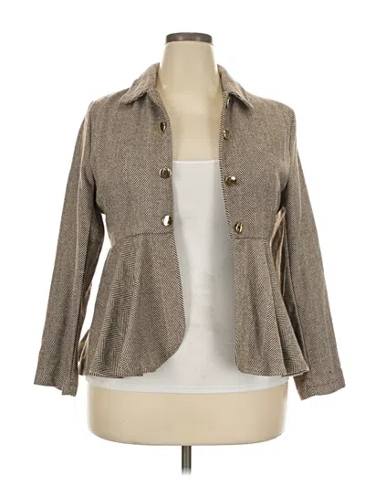 Pre-owned Unbranded Blazer Jacket In Tan