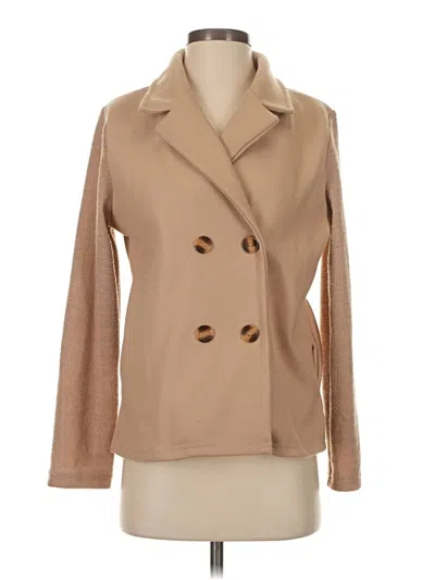 Pre-owned Unbranded Blazer Jacket In Tan