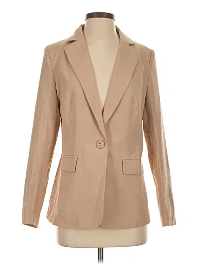 Pre-owned Unbranded Blazer Jacket In Tan