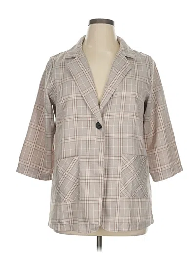 Pre-owned Unbranded Blazer Jacket In Tan