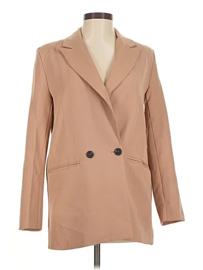 Pre-owned Unbranded Blazer Jacket In Tan
