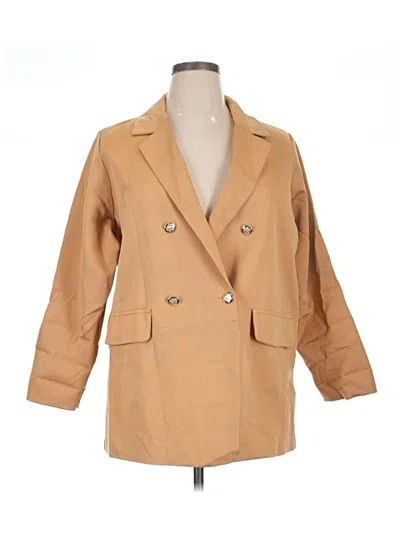Pre-owned Unbranded Blazer Jacket In Tan