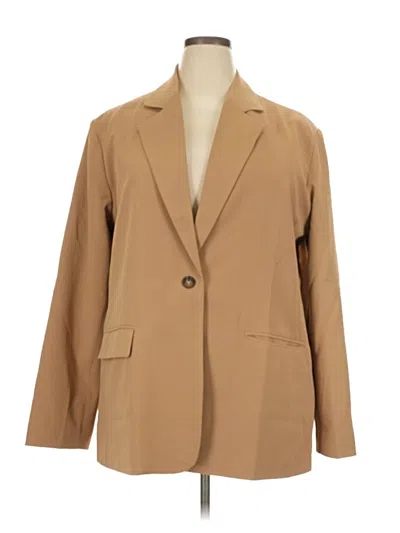 Pre-owned Unbranded Blazer Jacket In Tan