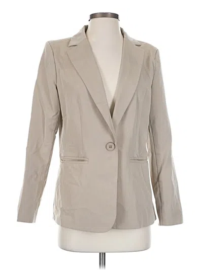 Pre-owned Unbranded Blazer Jacket In Tan