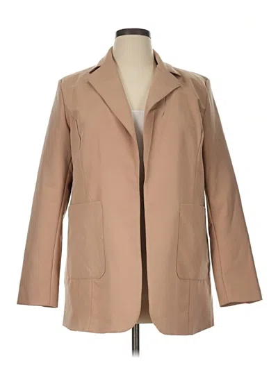 Pre-owned Unbranded Blazer Jacket In Tan