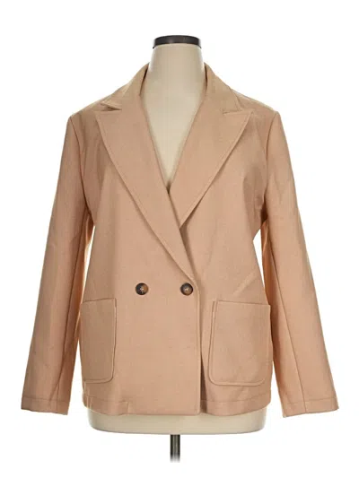 Pre-owned Unbranded Blazer Jacket In Tan