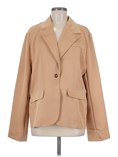 Pre-owned Unbranded Blazer Jacket In Tan